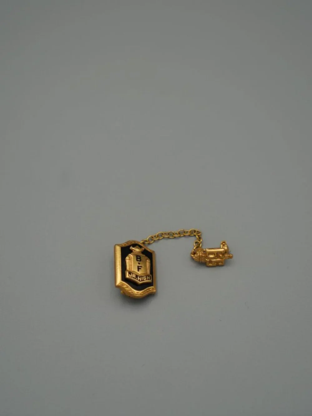 Vintage Mid Century Tie Tack Lapel Pin-Gold Tone-1959 BF Jr High